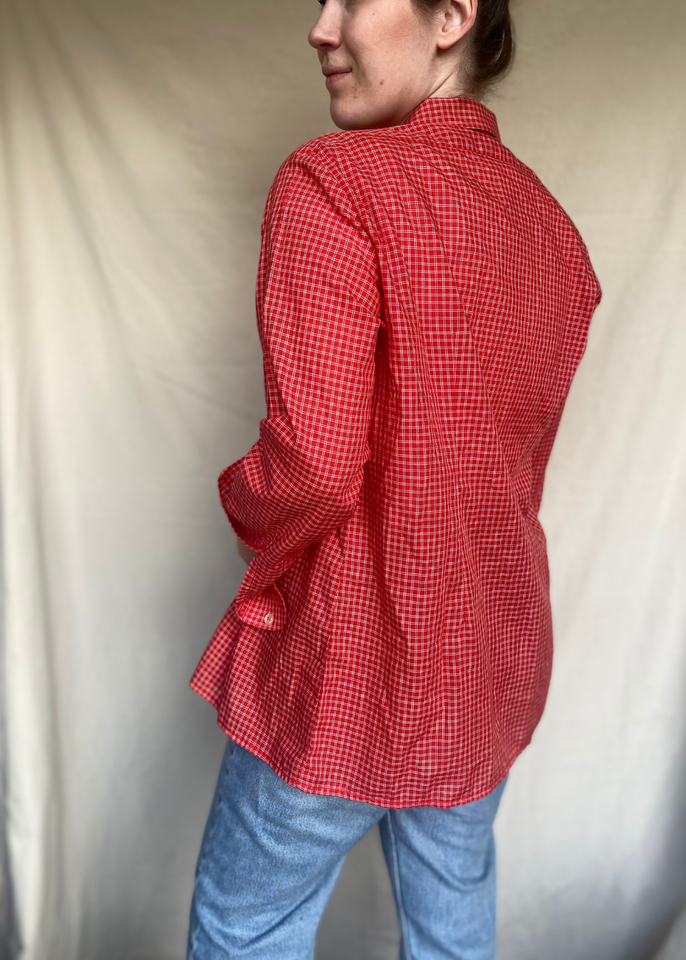 Rood geruiten blouse - maat S/M