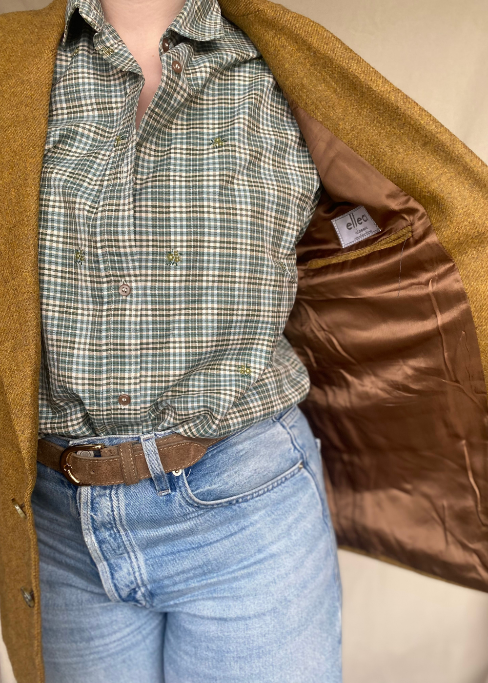 Okergele blazer - maat L/XL