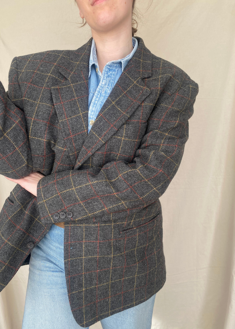 Geruiten blazer - maat L/XL