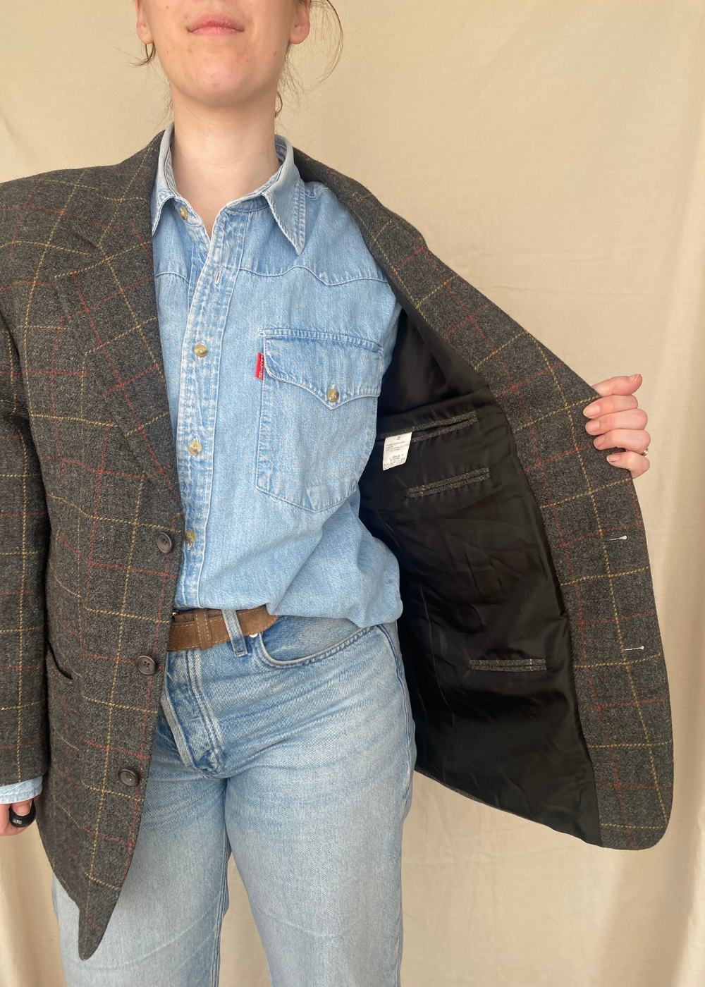 Geruiten blazer - maat L/XL