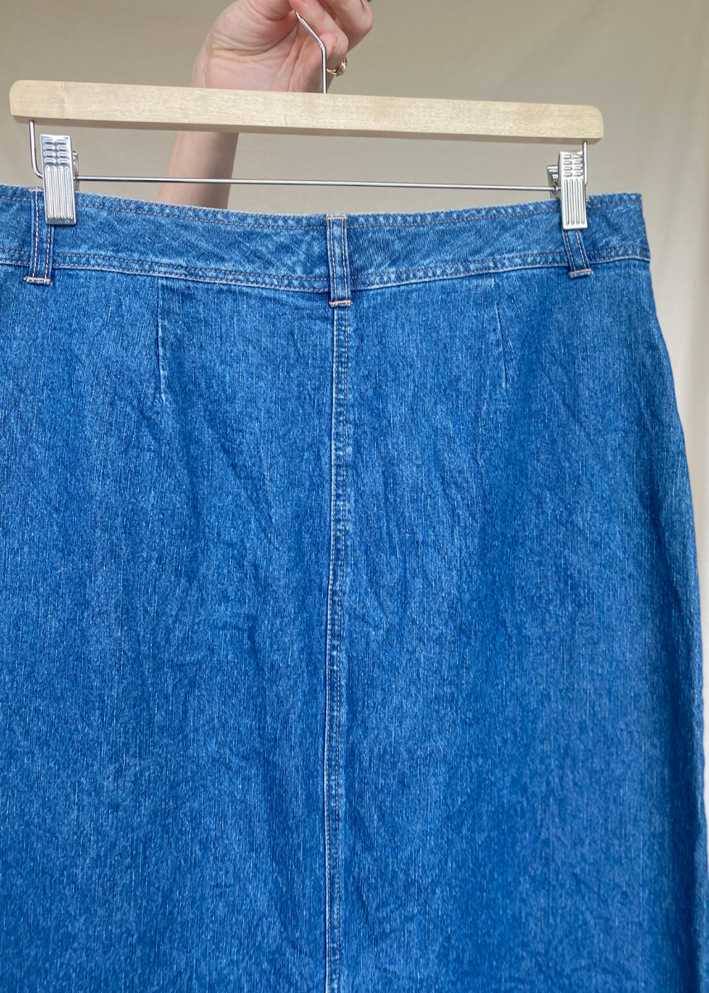 Mid-waisted spijker rok - maat L