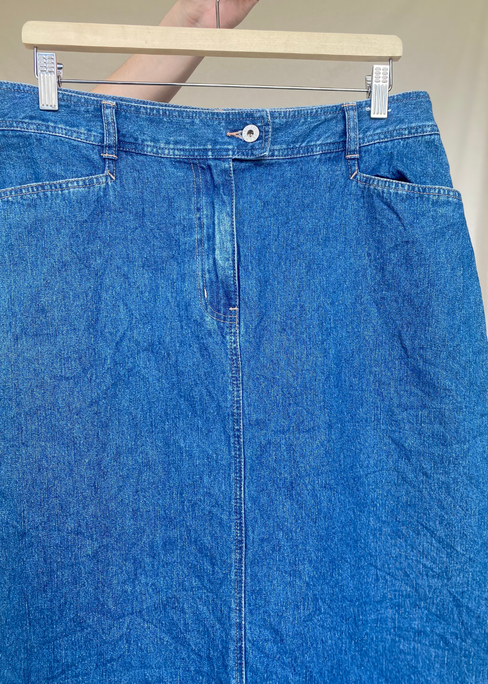 Mid-waisted spijker rok - maat L