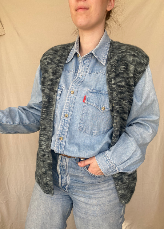 Gebreid gilet - maat S/M