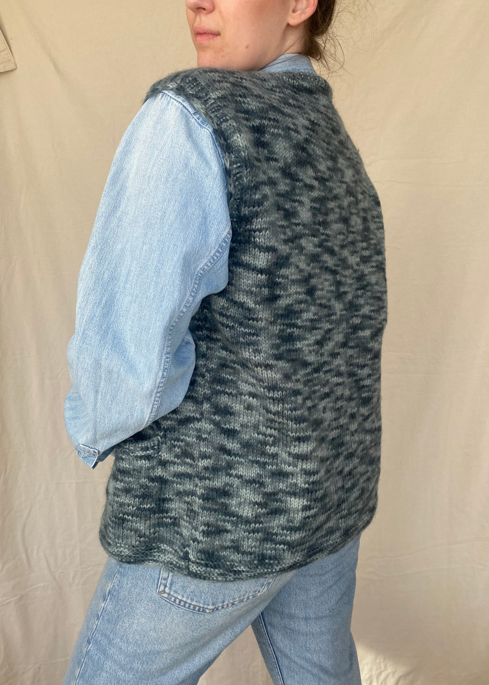 Gebreid gilet - maat S/M