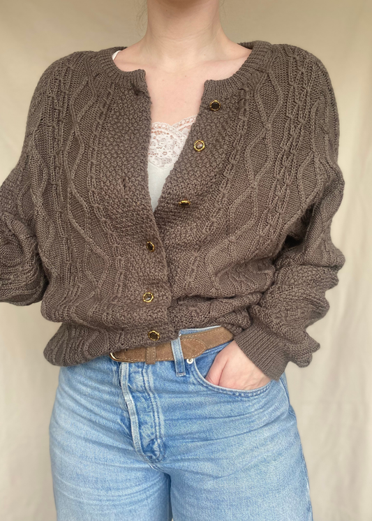 Bruin katoenen vest - L/XL