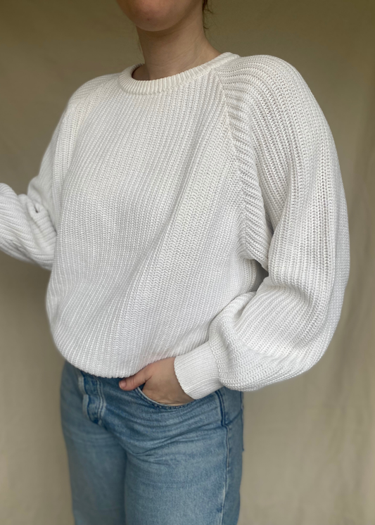 100% katoenen witte trui - maat M/L