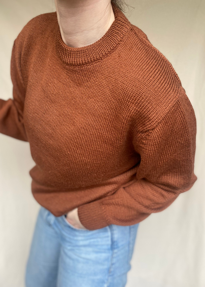 Bruin katoenen trui - maat M/L