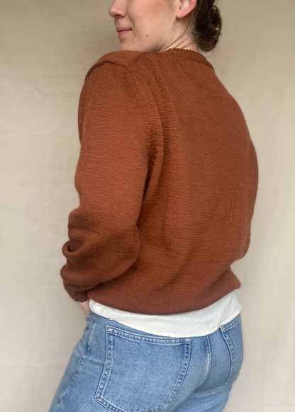 Bruin katoenen trui - maat M/L