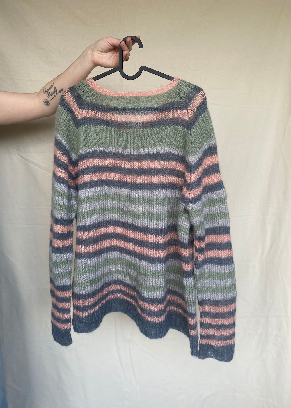 Dun gebreid mohair trui - maat M/L