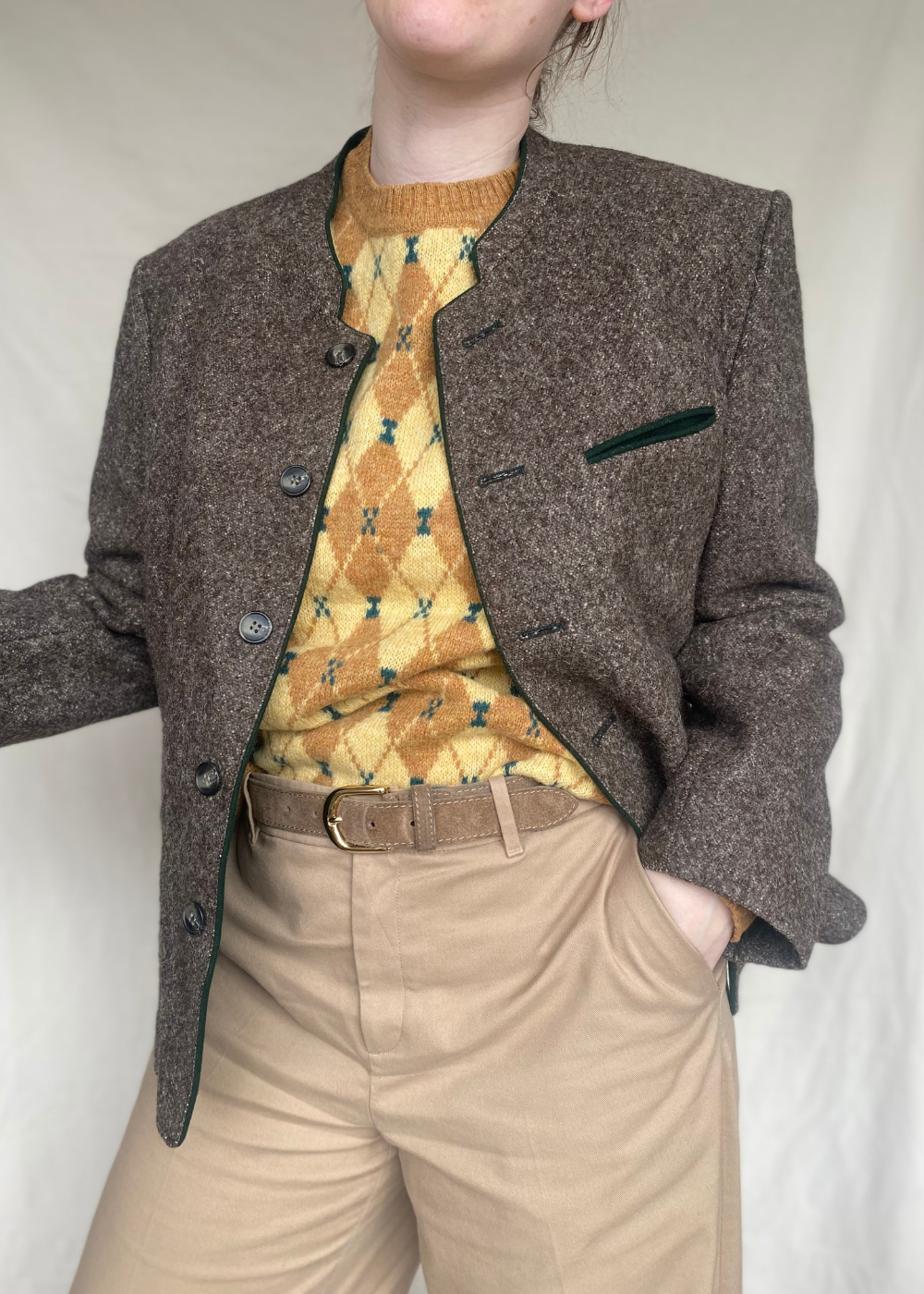 Bruin willen blazer/jas - maat L