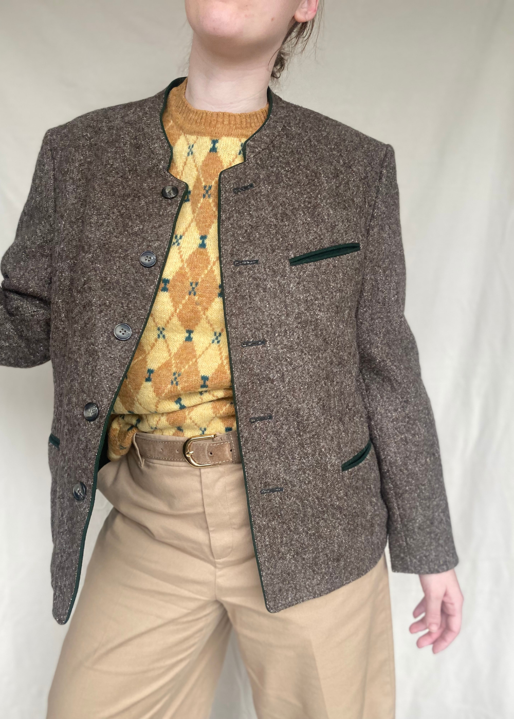 Bruin willen blazer/jas - maat L