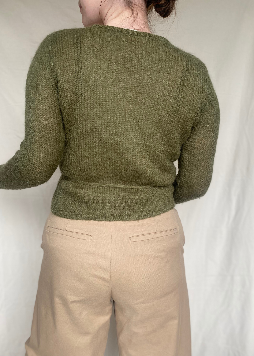 Donkergroene wrap-top - maat S/M