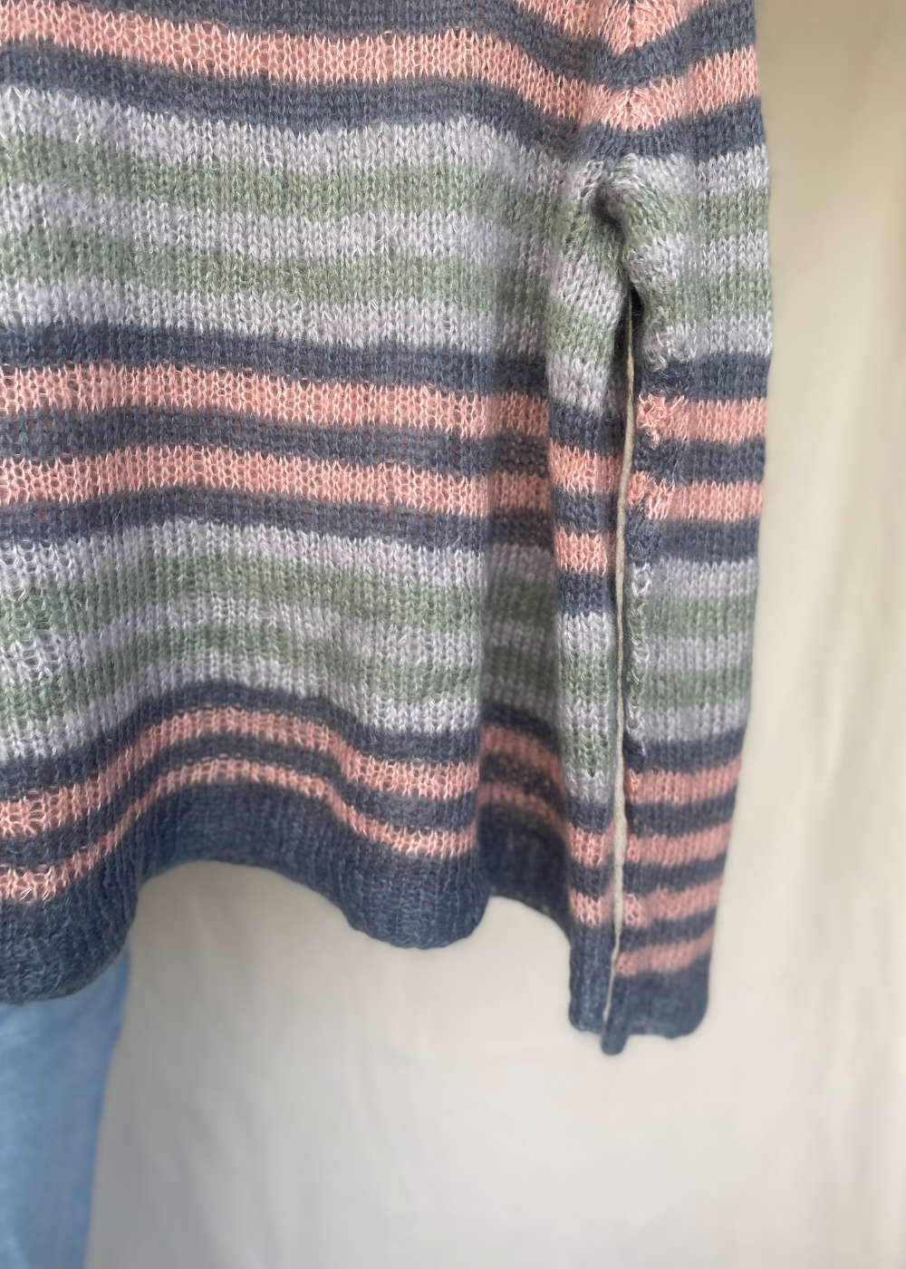 Dun gebreid mohair trui - maat M/L
