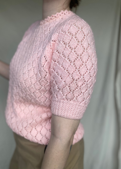 Gebreide roze top - maat S/M