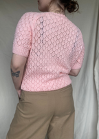 Gebreide roze top - maat S/M