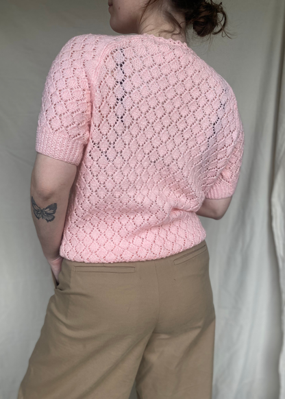 Gebreide roze top - maat S/M