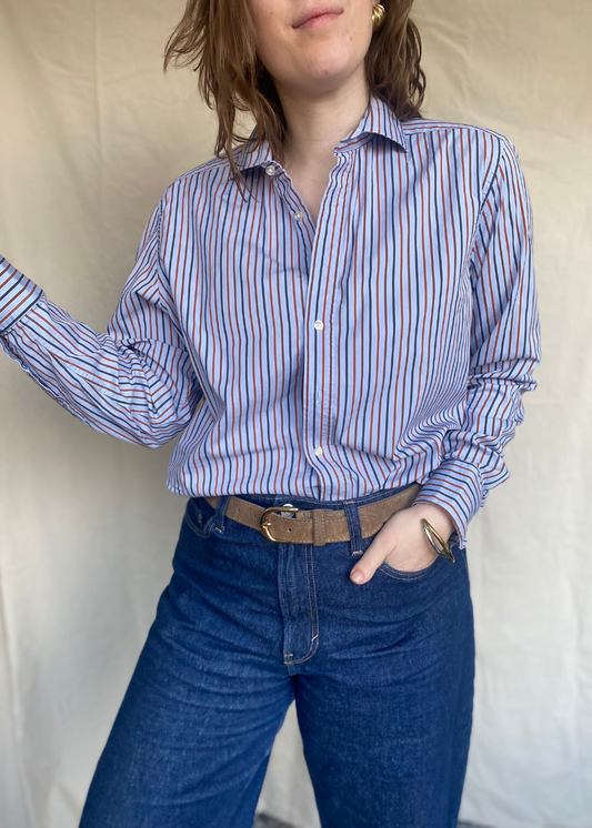 Katoenen streepjes blouse - maat S/M