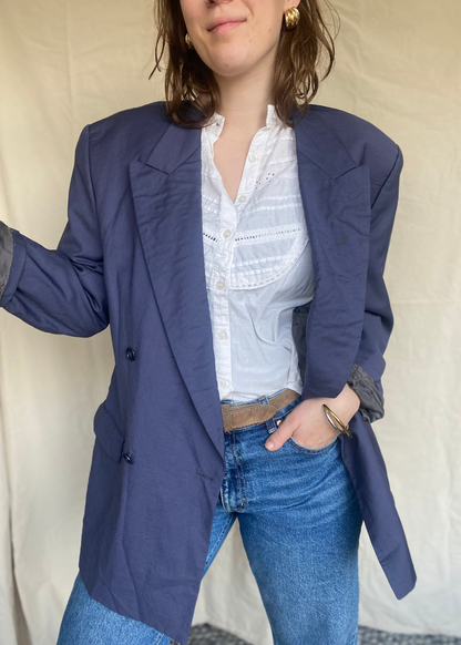 Donkerblauwe blazer - maat L/XL