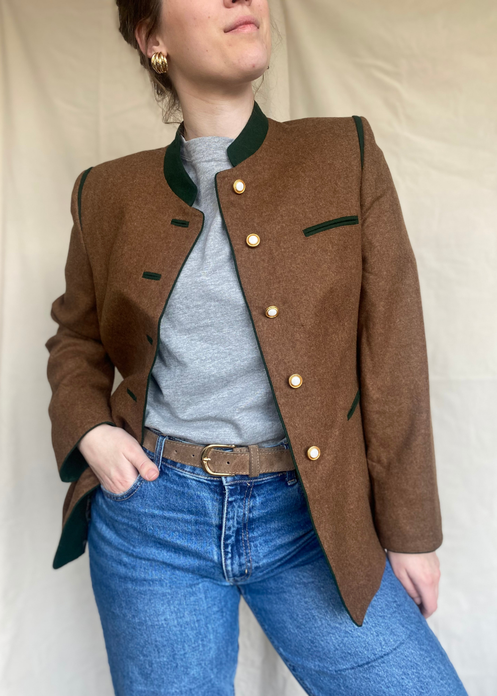 Wollen blazer - maat M/L