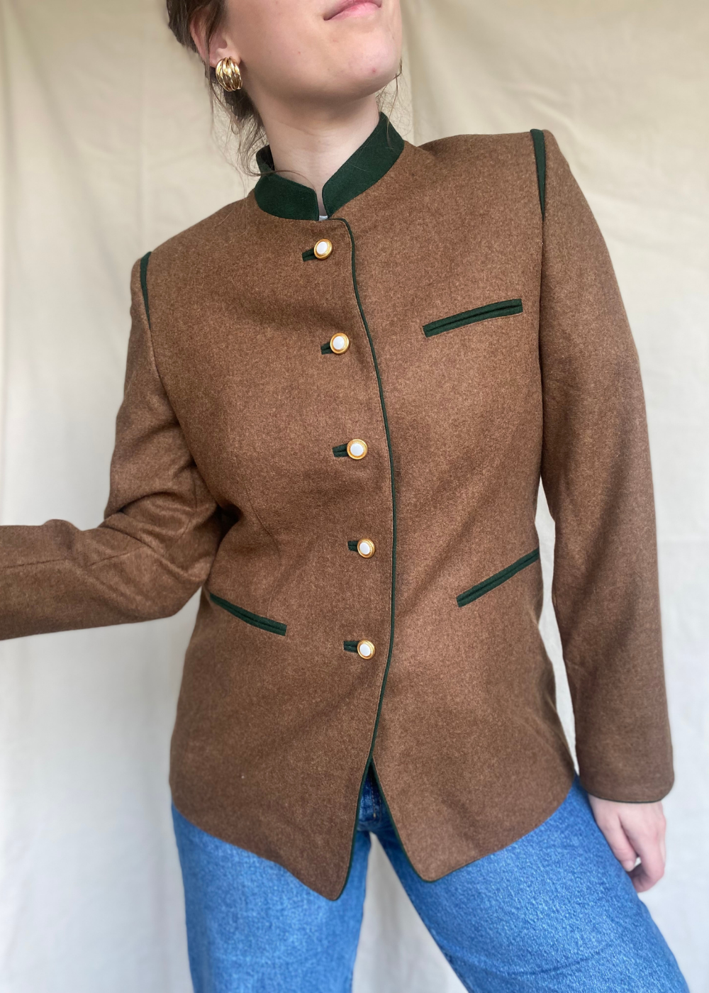 Wollen blazer - maat M/L