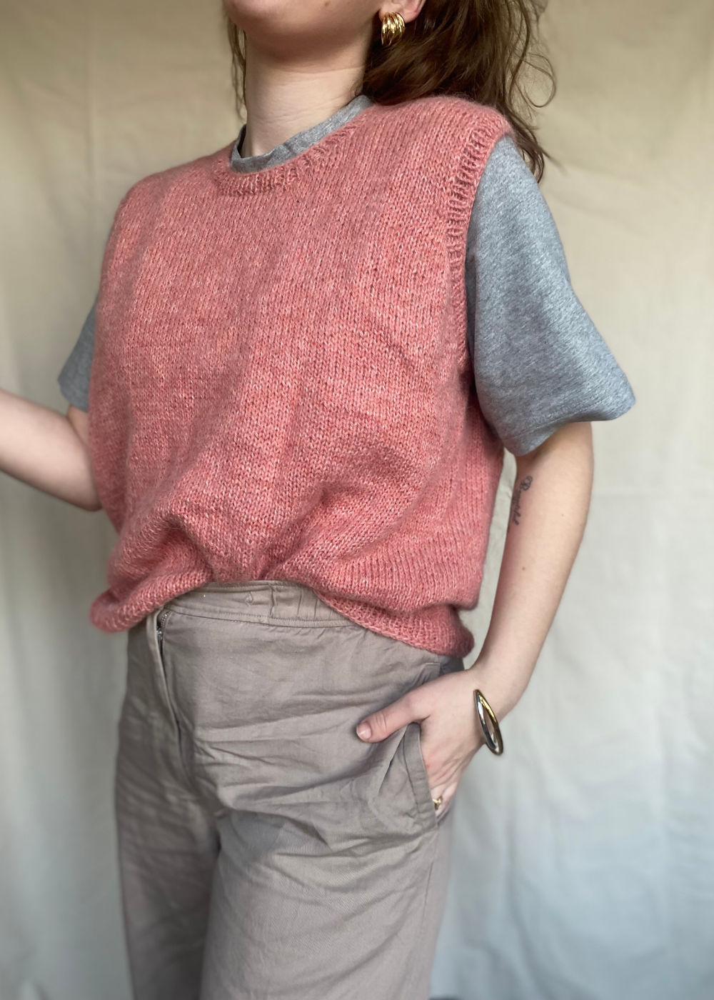 Zachtroze spencer - maat