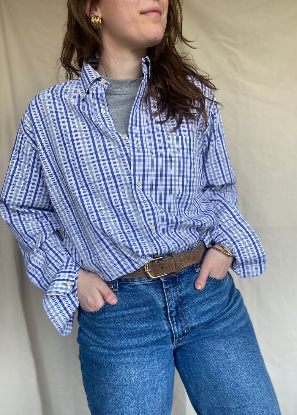 Zacht katoenen blouse - maat L/XL