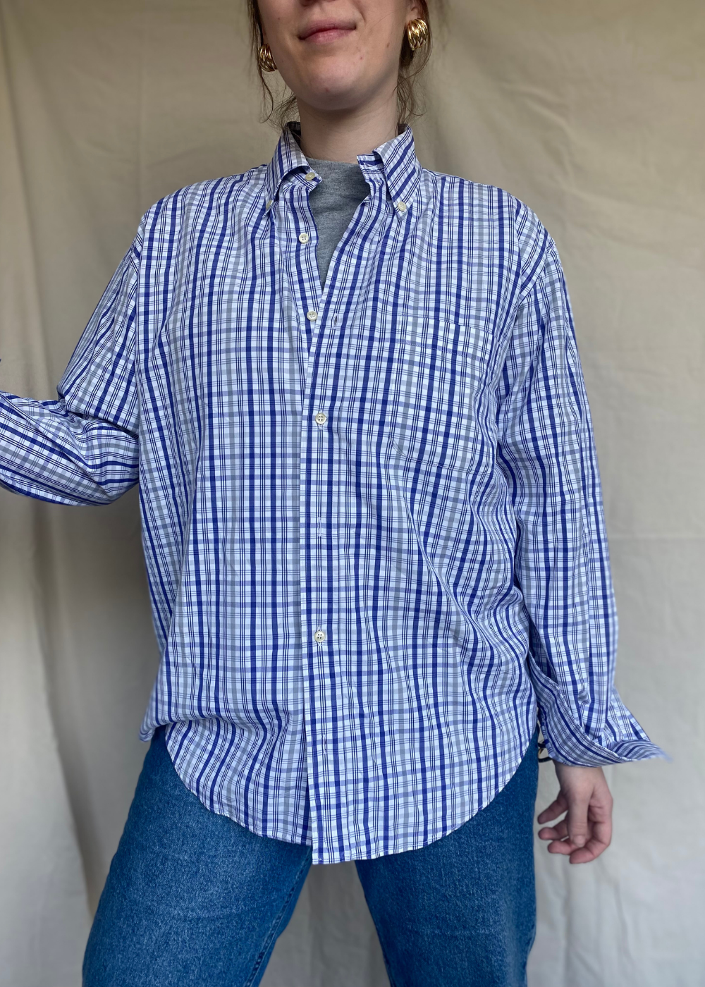 Zacht katoenen blouse - maat L/XL