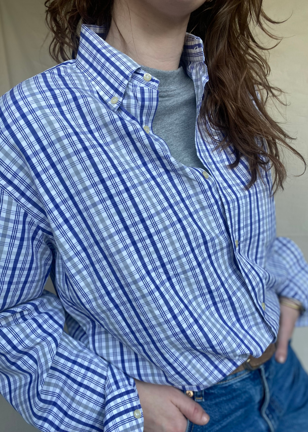 Zacht katoenen blouse - maat L/XL