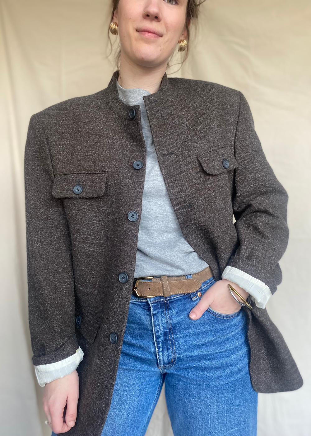 Wollen blazer - maat L/XL