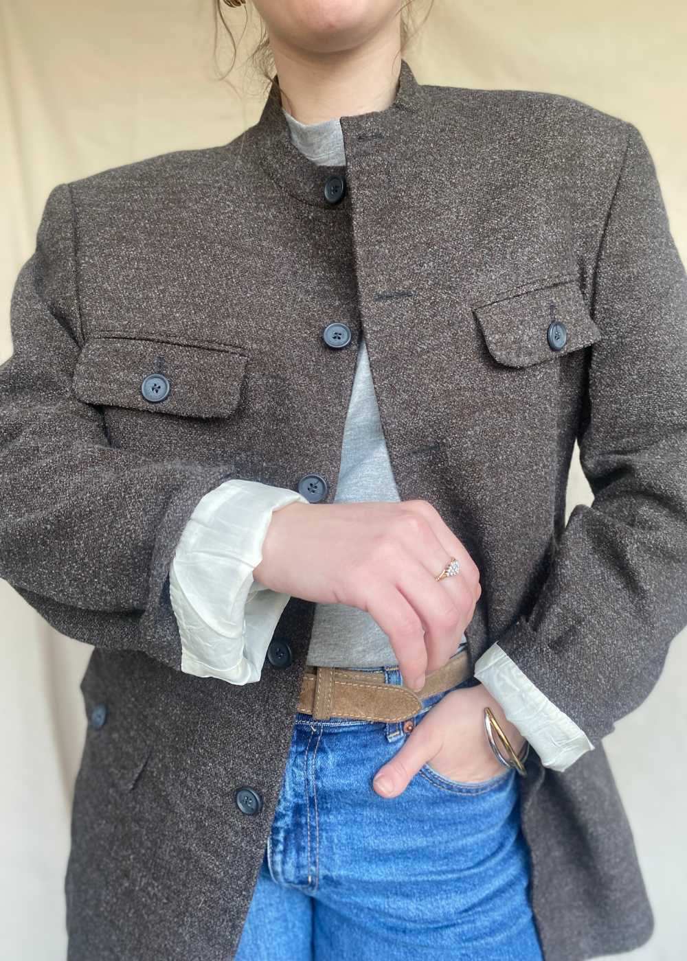 Wollen blazer - maat L/XL