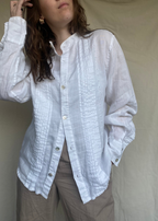 Witte linnen blouse - maat L/XL