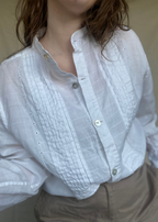Witte linnen blouse - maat L/XL