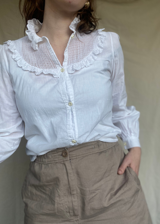 100% katoenen witte blouse - maat S