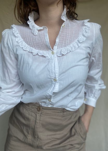 100% katoenen witte blouse - maat S