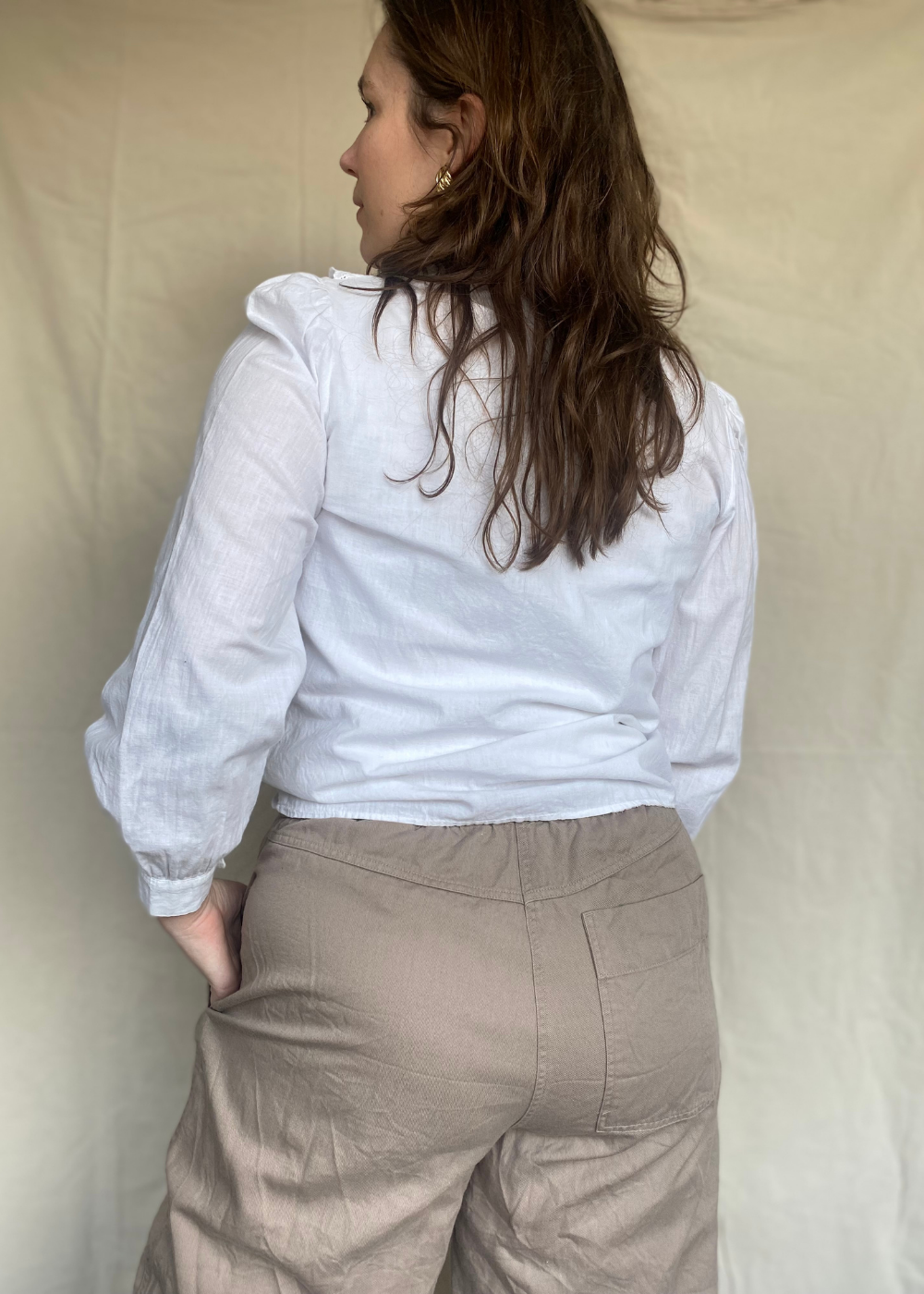 100% katoenen witte blouse - maat S