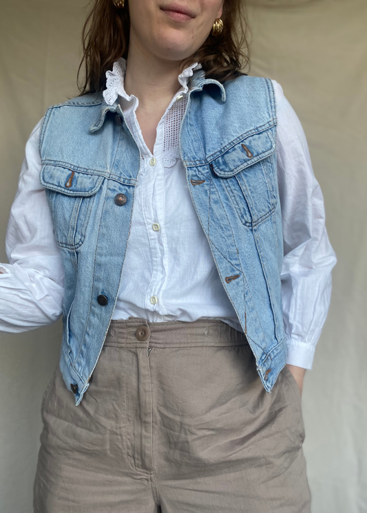 Lichte spijkerstof gilet - maat S/M