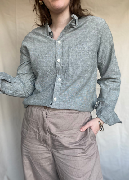 Lichtgroene katoenen blouse - maat S/M