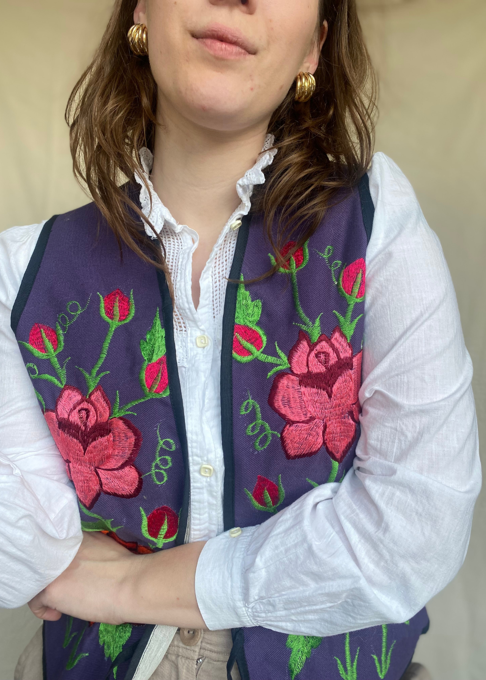 Geborduurd gilet - maat L/XL