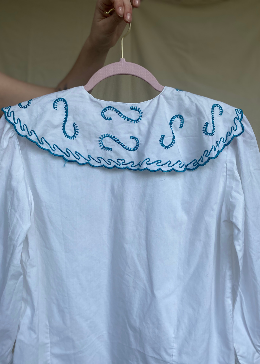 Katoenen blouse met kraag - maat S/M