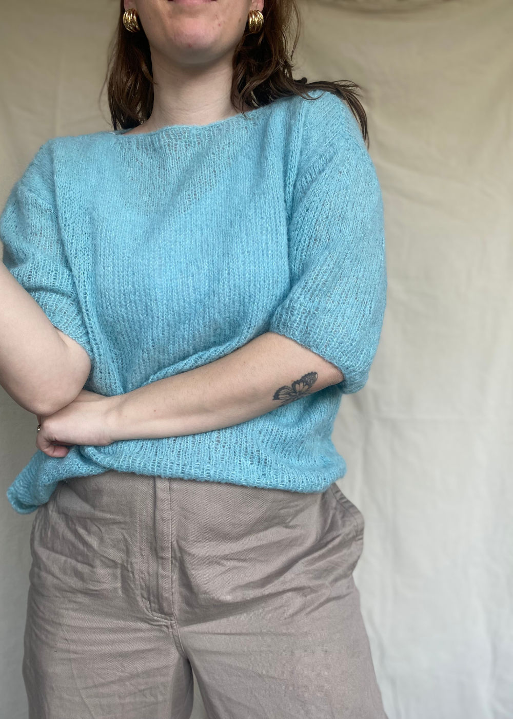 Hemelsblauwe top - maat M/L