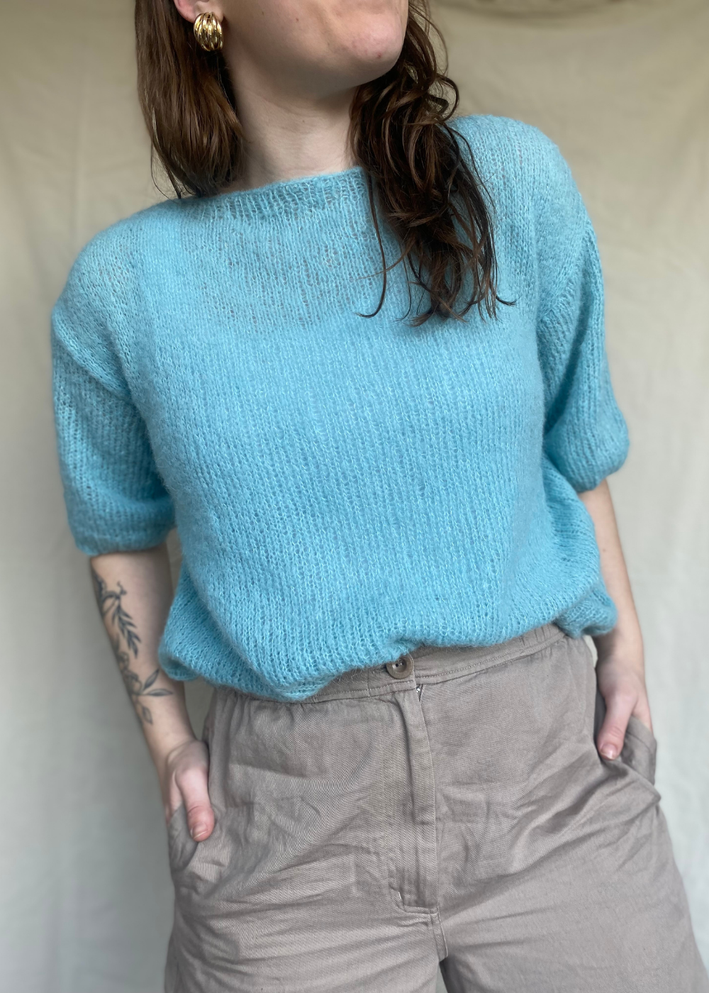 Hemelsblauwe top - maat M/L