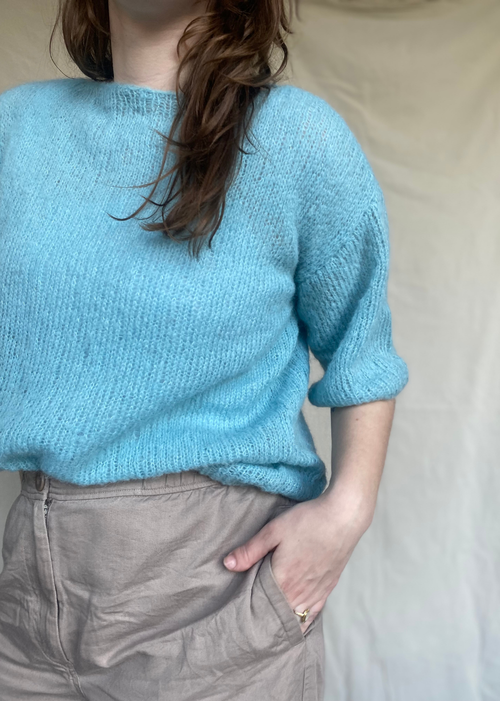 Hemelsblauwe top - maat M/L