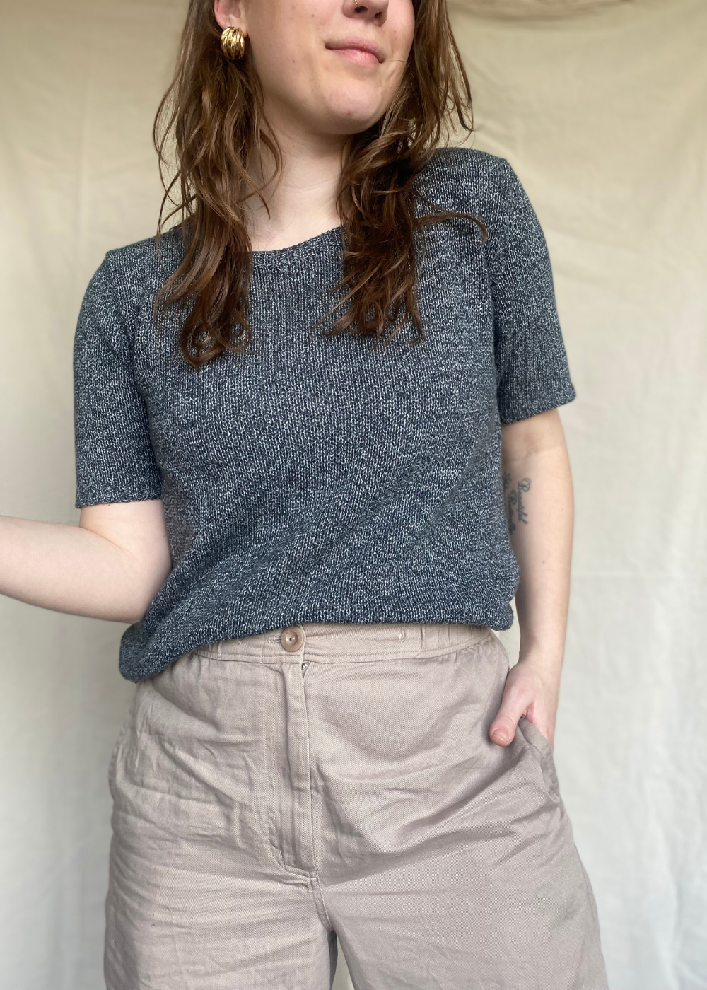 Gebreid shirt - maat S/M/L