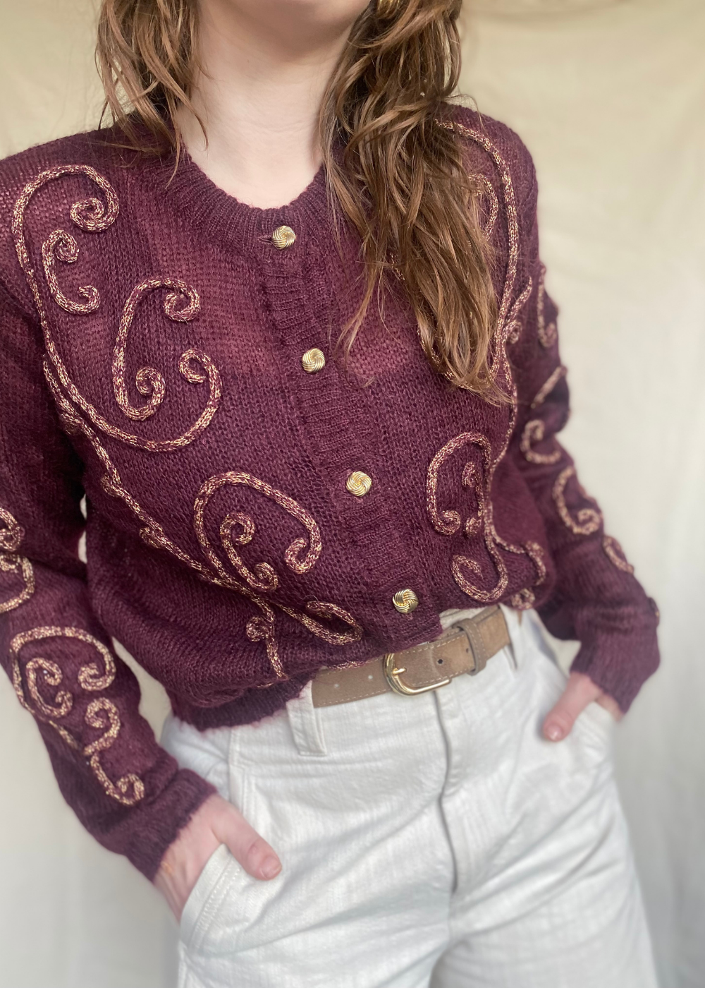 Donker paars vest - maat M/L