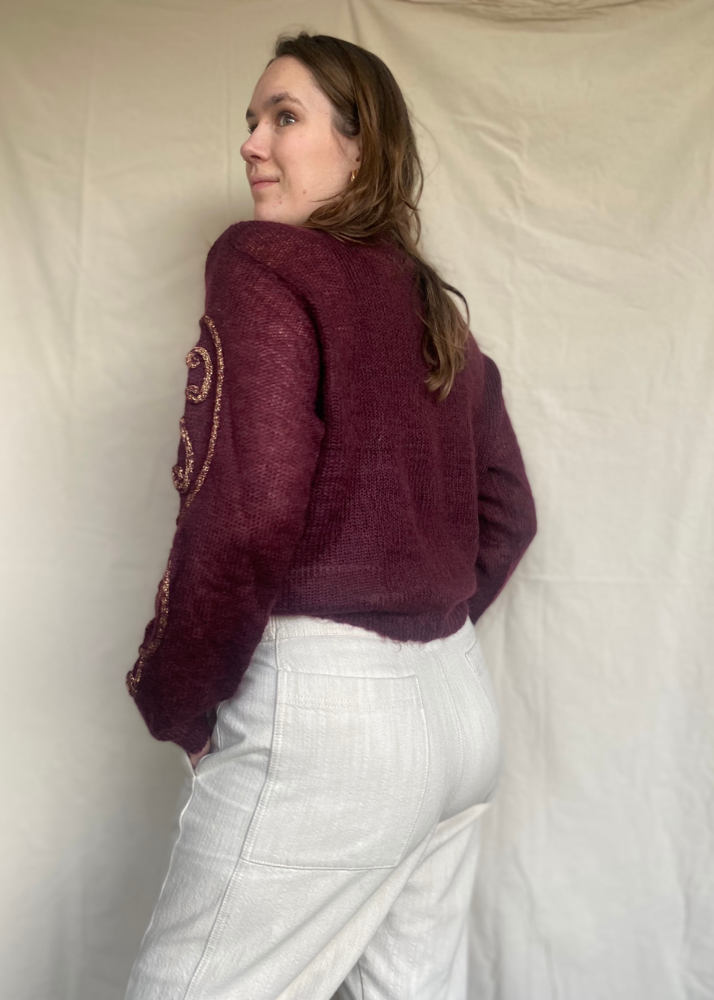 Donker paars vest - maat M/L