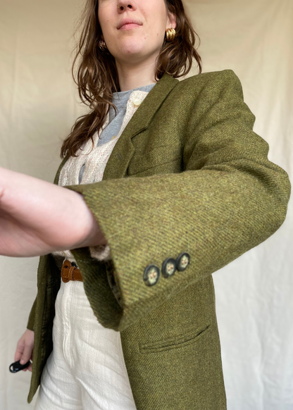 Wollen donkergroene blazer - maat