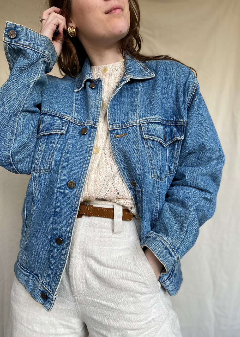 Tijdloze denim jacket - maat M/L/XL