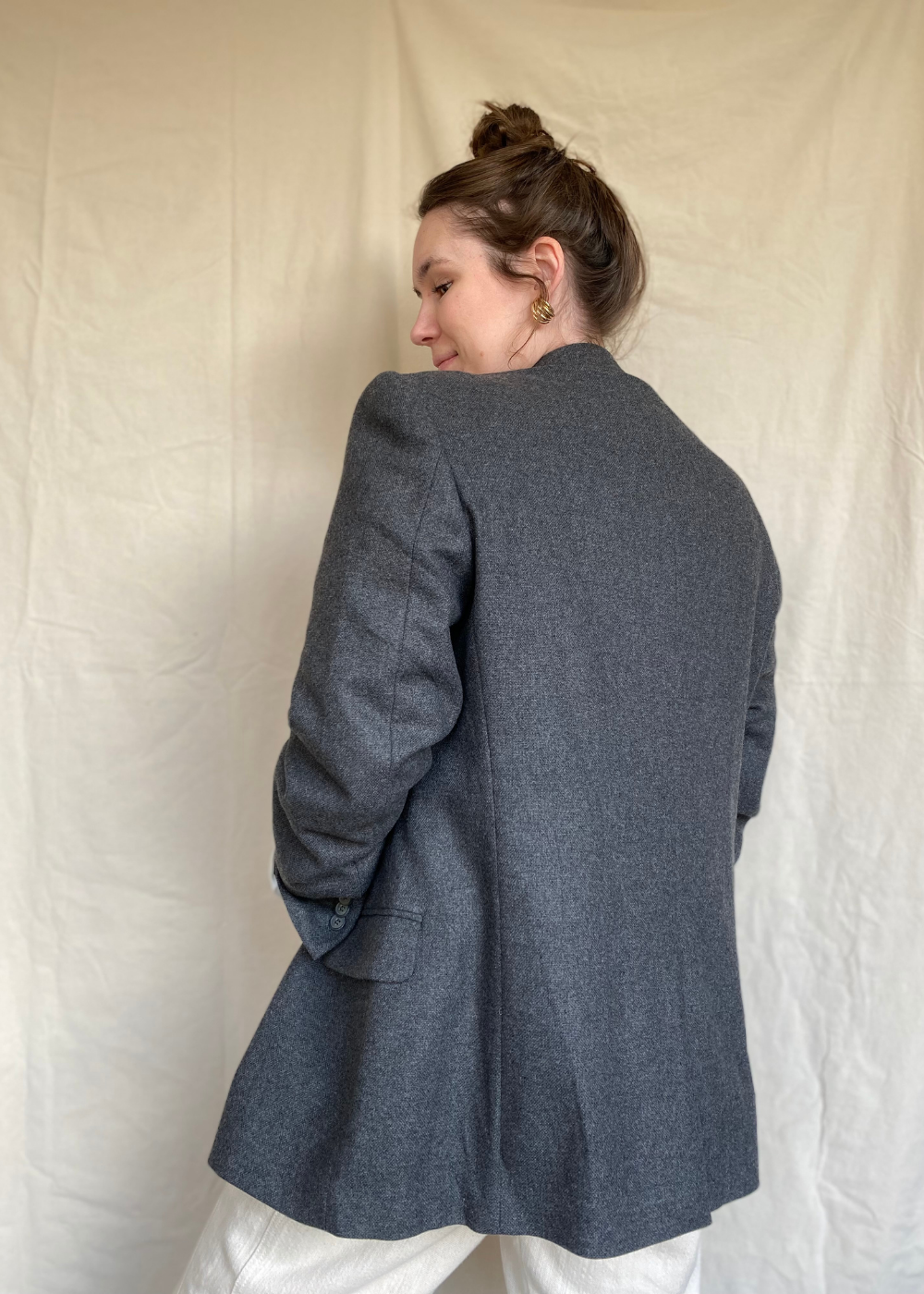 Grijze blazer - maat M/L