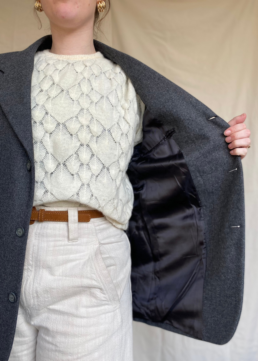 Grijze blazer - maat M/L