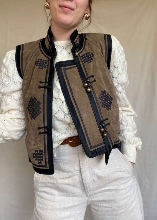 Donkergroen gilet - maat M/L